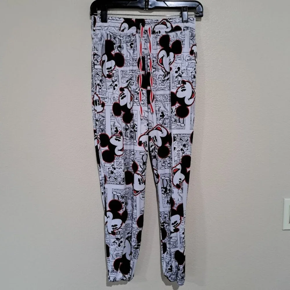 Disney Mickey Mouse Classic‎ Comics Retro Pajama pants youth small 4/6 black red